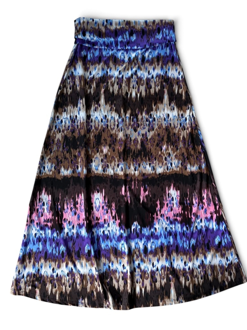 Y2K Foldover Waist Purple Tie Dye Maxi Skirt